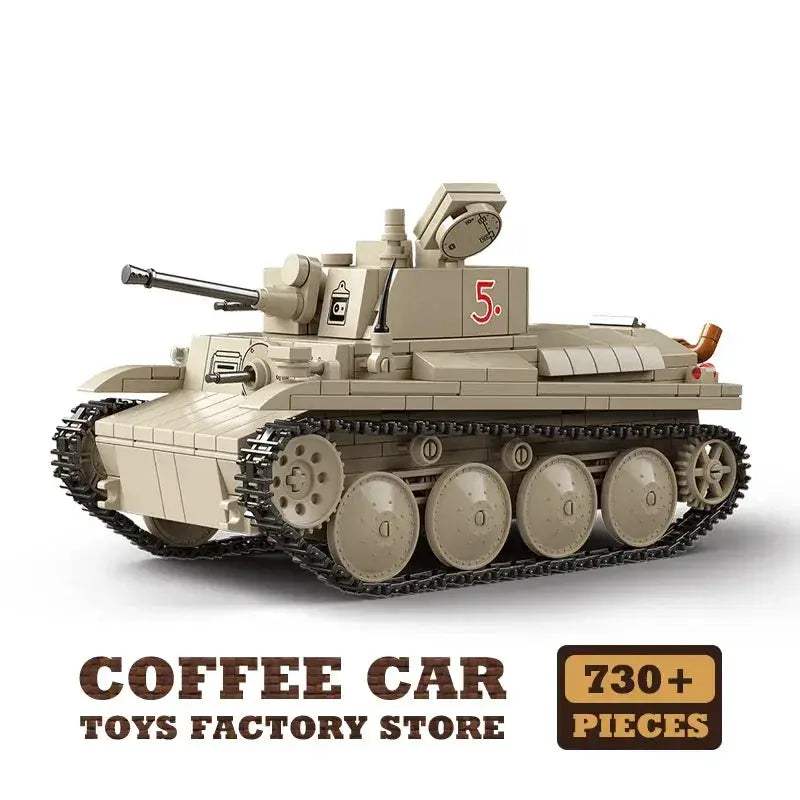 MOC WW2 Army Tank Building Blocks Lego Compatible Educational Toy - ToylandEU