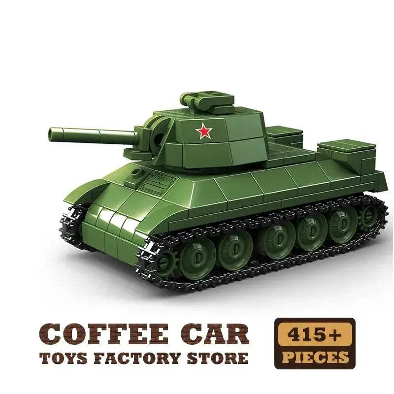 MOC WW2 Army Tank Building Blocks Lego Compatible Educational Toy - ToylandEU
