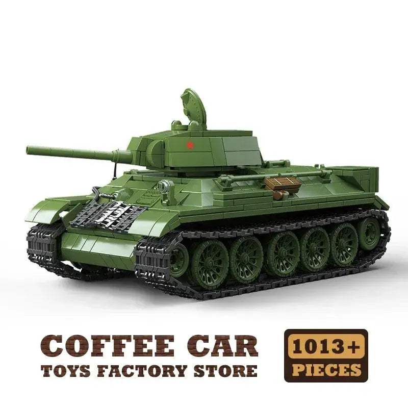 MOC WW2 Army Tank Building Blocks Lego Compatible Educational Toy - ToylandEU