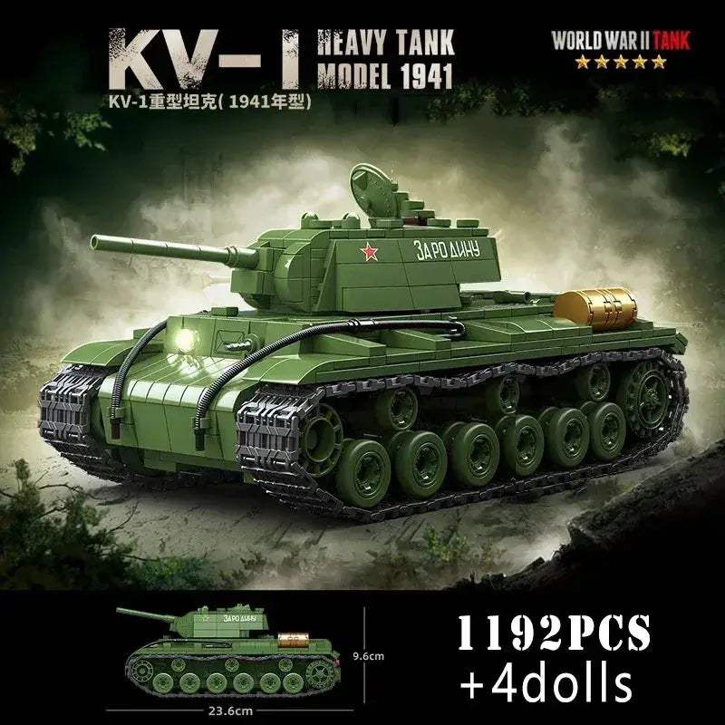 WW2 German Tank Building Blocks Set for Kids Educational - ToylandEU