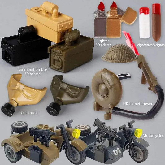 MOC WW2 Green Gas Mask German Military Soldiers Toys Gift Building Bricks MOC - ToylandEU