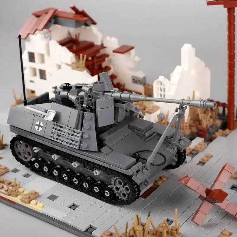  MOC WW2 Military Series Main Battle Tank Building Blocks Germany Nashorn Sd.Kfz.164 MOC Bricks Model Building Bricks MOC Gift for Boys -  ToylandEU™