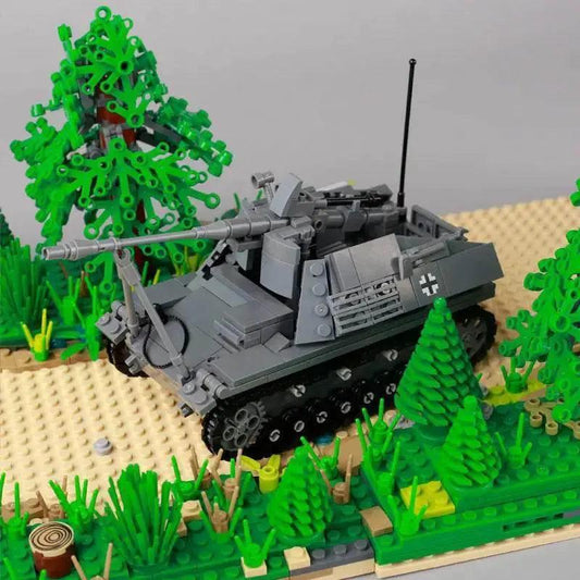  MOC WW2 Military Series Main Battle Tank Building Blocks Germany Nashorn Sd.Kfz.164 MOC Bricks Model Building Bricks MOC Gift for Boys -  ToylandEU™