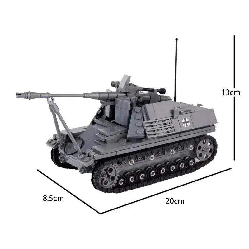  MOC WW2 Military Series Main Battle Tank Building Blocks Germany Nashorn Sd.Kfz.164 MOC Bricks Model Building Bricks MOC Gift for Boys -  ToylandEU™