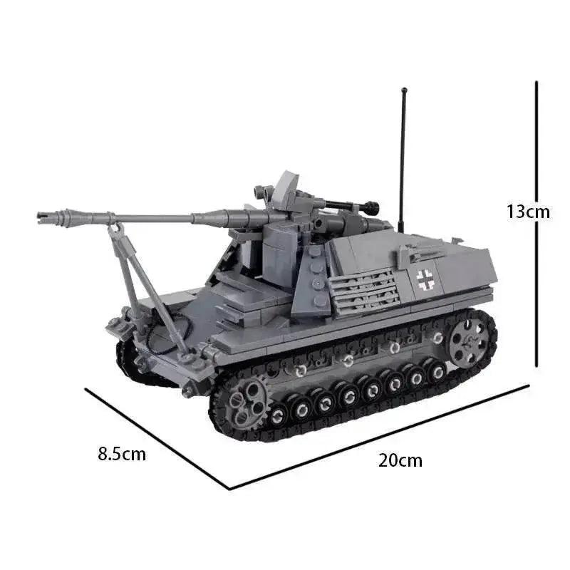  MOC WW2 Military Series Main Battle Tank Building Blocks Germany Nashorn Sd.Kfz.164 MOC Bricks Model Building Bricks MOC Gift for Boys -  ToylandEU™