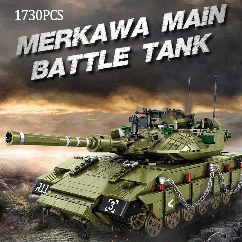 MOC WW2 Military Tank Building Blocks Model T90 Educational Brick Set - ToylandEU