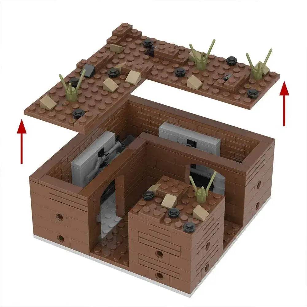 WW2 Military Trench Building Blocks Kit Soldiers Army Figures - ToylandEU