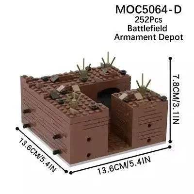 WW2 Military Trench Building Blocks Kit Soldiers Army Figures - ToylandEU