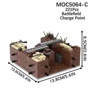 WW2 Military Trench Building Blocks Kit Soldiers Army Figures - ToylandEU