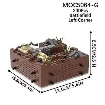 WW2 Military Trench Building Blocks Kit Soldiers Army Figures - ToylandEU