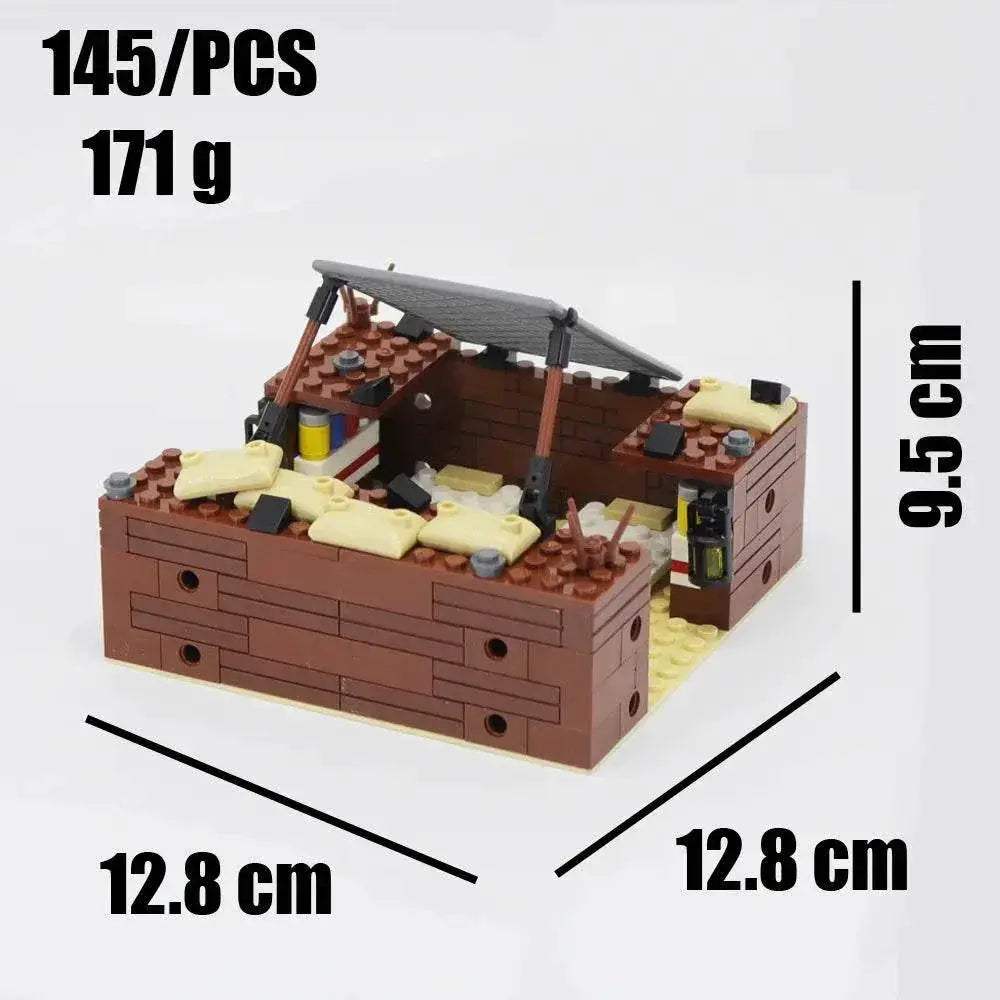 WW2 Military Trench Building Blocks Kit Soldiers Army Figures - ToylandEU