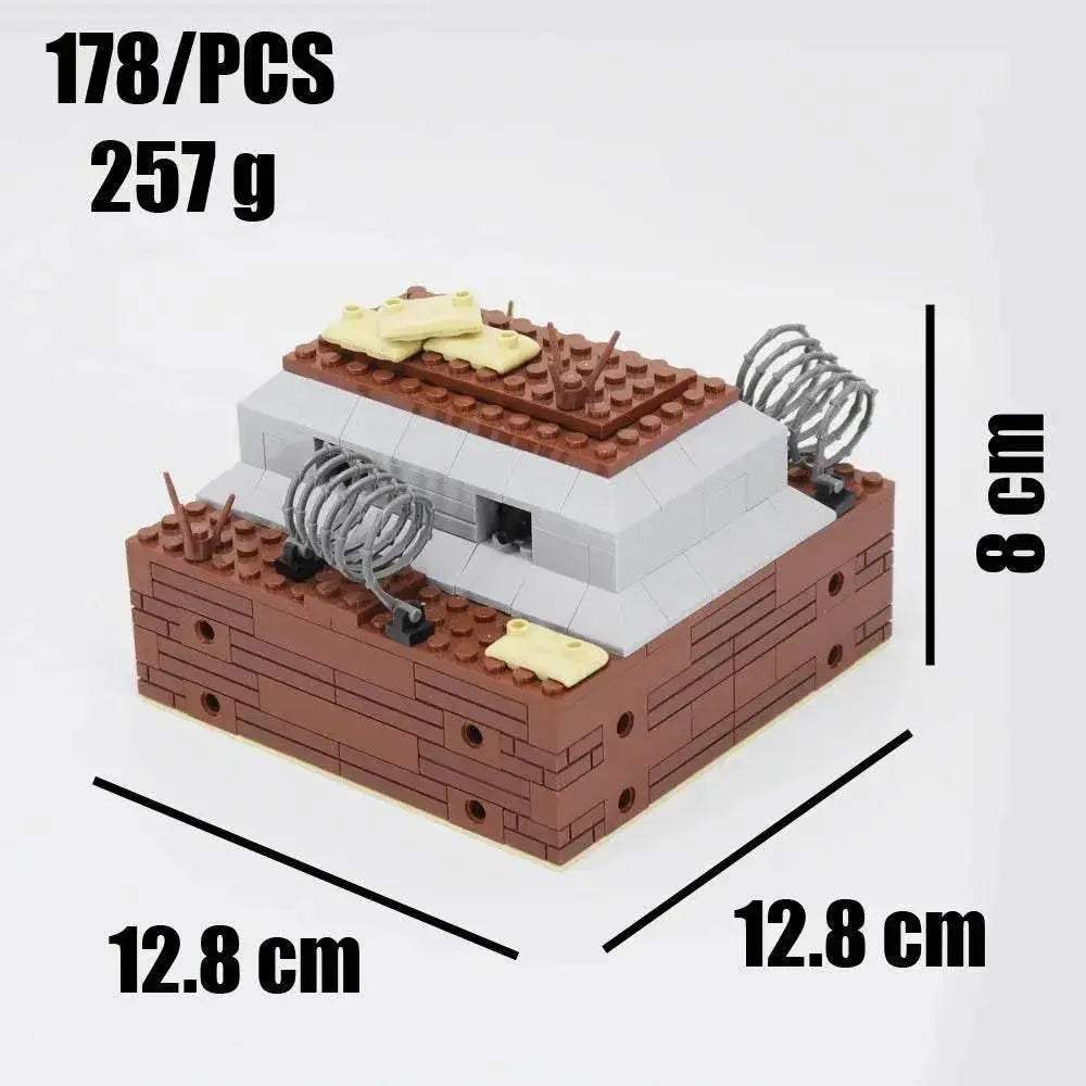 WW2 Military Trench Building Blocks Kit Soldiers Army Figures - ToylandEU