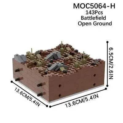 WW2 Military Trench Building Blocks Kit Soldiers Army Figures - ToylandEU