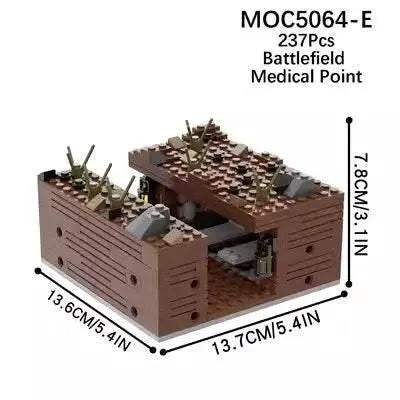 WW2 Military Trench Building Blocks Kit Soldiers Army Figures - ToylandEU