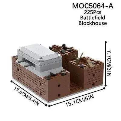 WW2 Military Trench Building Blocks Kit Soldiers Army Figures - ToylandEU
