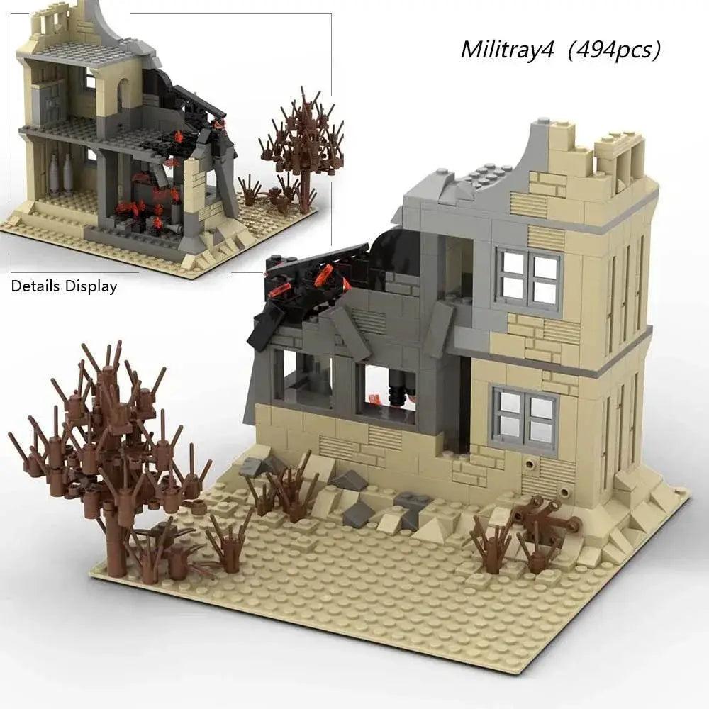  MOC WW2 Military Trench Building Blocks Kit War Scene Toys -  ToylandEU™