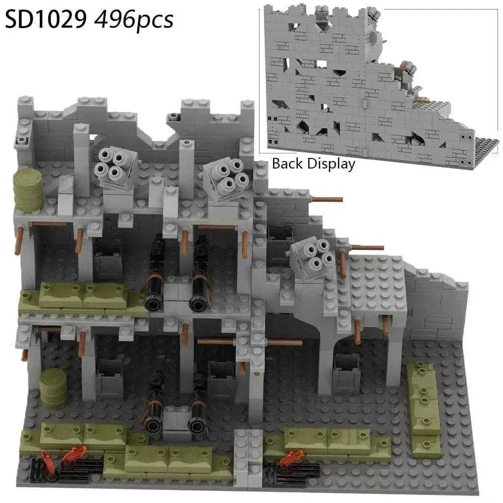  MOC WW2 Military Trench Building Blocks Kit War Scene Toys -  ToylandEU™