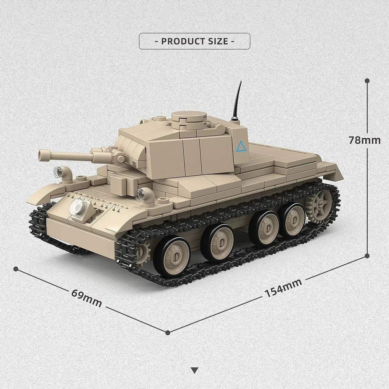 WW2 Tank Building Blocks Kit for Kids, Educational Model - ToylandEU