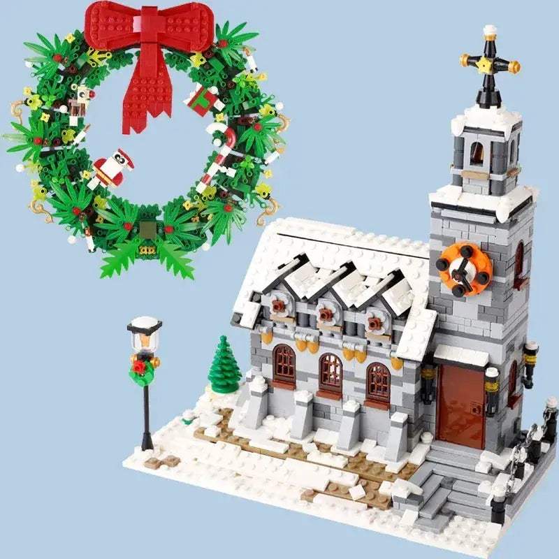 MOC Winter City Building Blocks Set Lego Compatible Christmas Village - ToylandEU