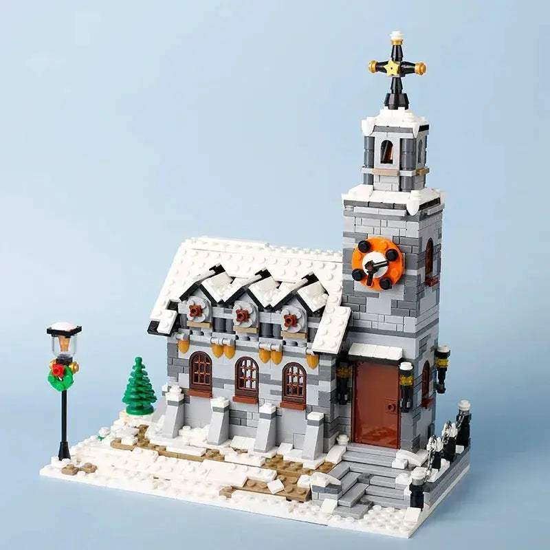 MOC Winter City Building Blocks Set Lego Compatible Christmas Village - ToylandEU