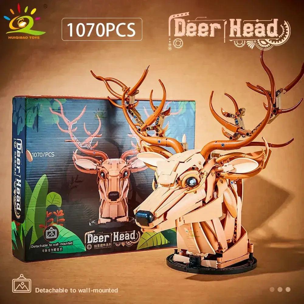  MOC Wolf Deer Eagle Head Building Blocks Wall Decor Lego -  ToylandEU™