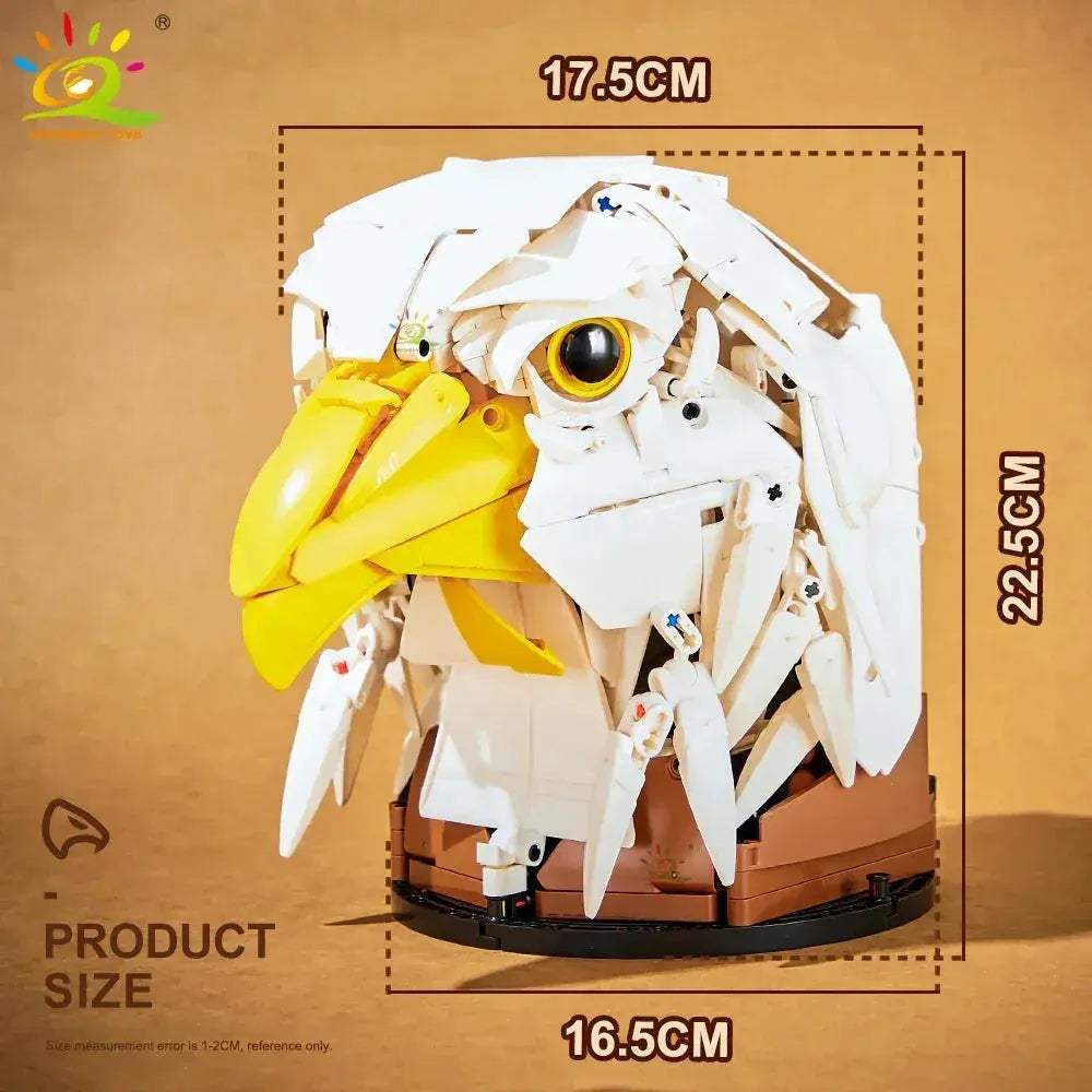 MOC Wolf Deer Eagle Head Building Blocks Wall Decor Set - ToylandEU