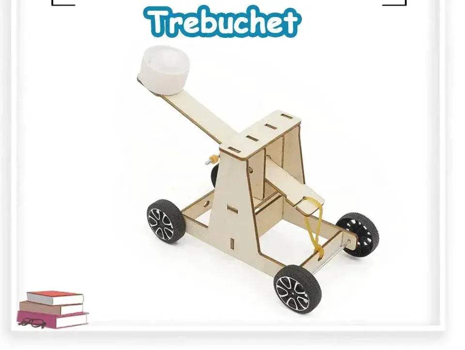 Wooden Catapult Model Kit DIY Trebuchet Educational Science Assembly Building Blocks Toys for Children Physics Experiment Games - ToylandEU