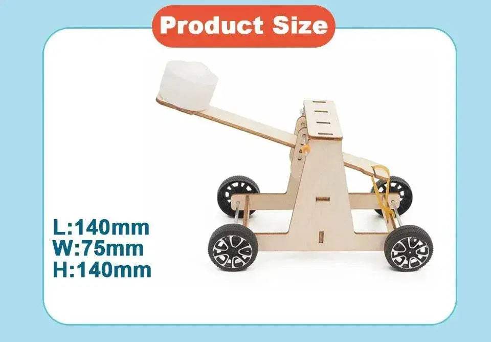Wooden Catapult Model Kit DIY Trebuchet Educational Science Assembly Building Blocks Toys for Children Physics Experiment Games - ToylandEU