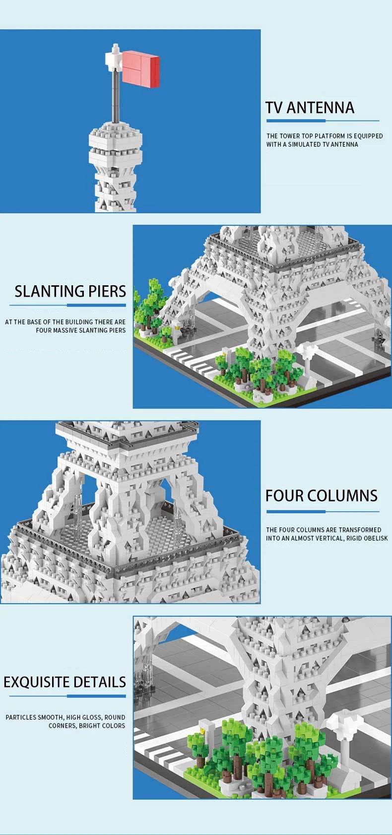 MOC World Famous Creative Architecture Eiffel Towers Model - ToylandEU