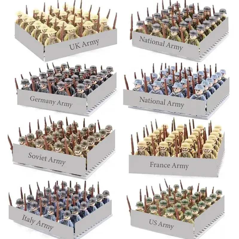 MOC World War II Military Building Blocks Soldier Set For Kids - ToylandEU