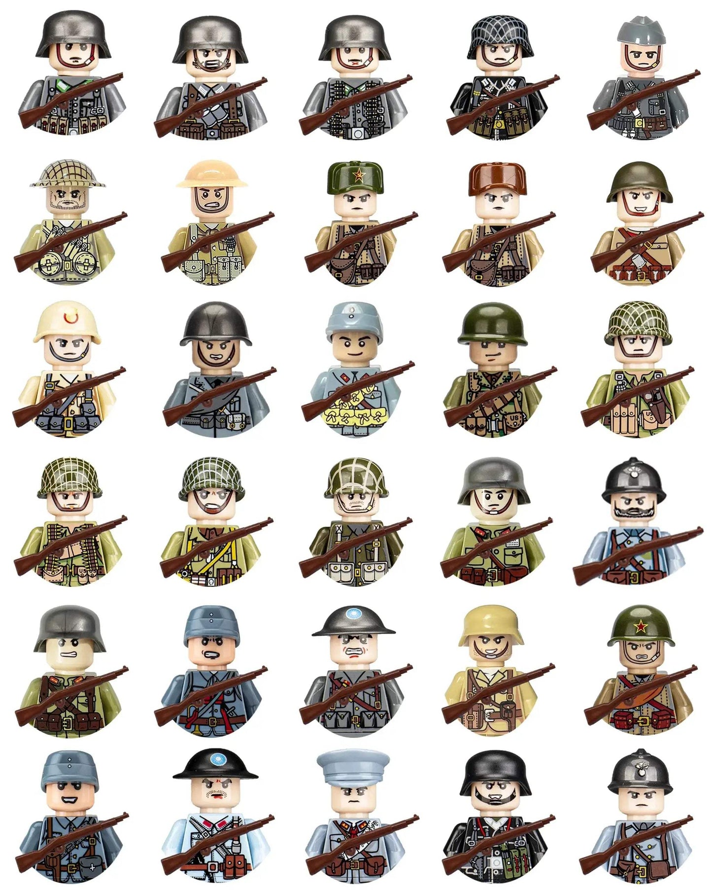 MOC World War II Military Building Blocks Soldier Set For Kids - ToylandEU