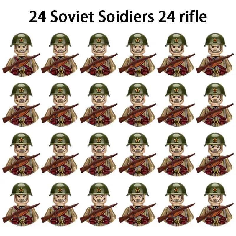 MOC World War II Military Building Blocks Soldier Set For Kids - ToylandEU