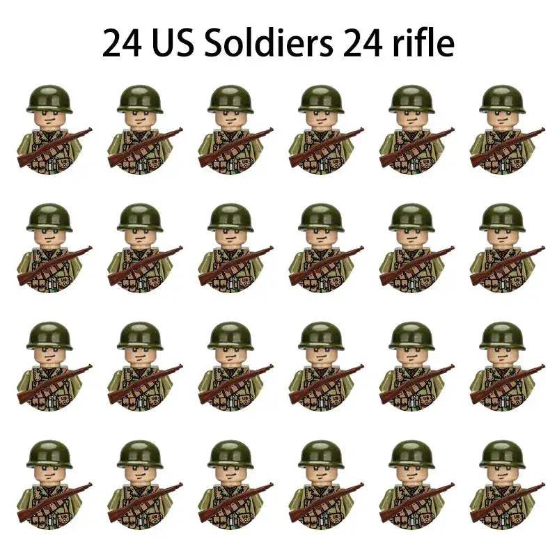 MOC World War II Military Building Blocks Soldier Set For Kids - ToylandEU