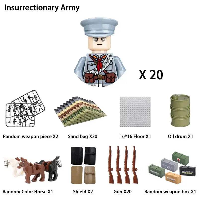 MOC World War II Military Building Blocks Soldier Set For Kids - ToylandEU