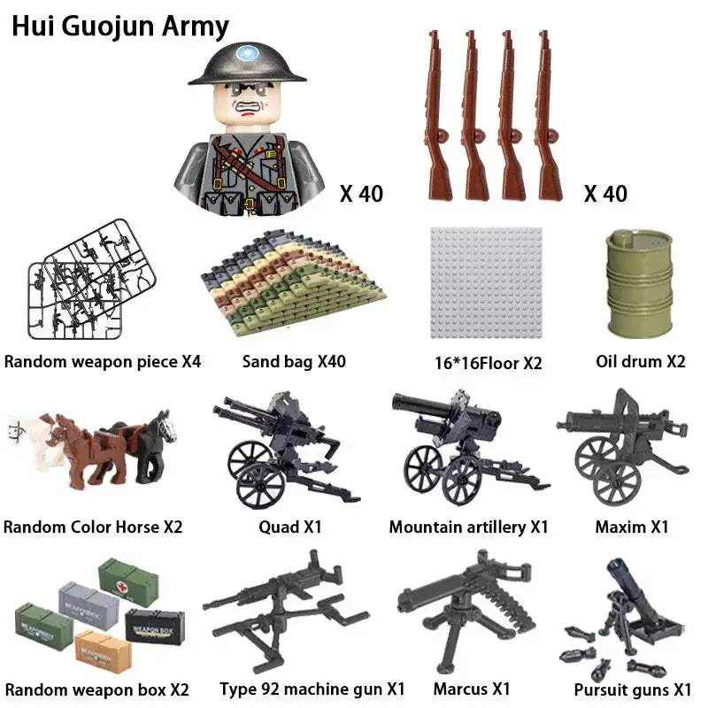 MOC World War II Military Building Blocks Soldier Set For Kids - ToylandEU