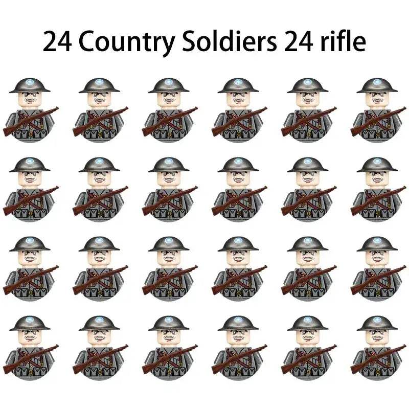 MOC World War II Military Building Blocks Soldier Set For Kids - ToylandEU