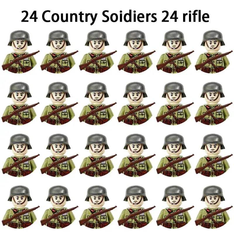 MOC World War II Military Building Blocks Soldier Set For Kids - ToylandEU