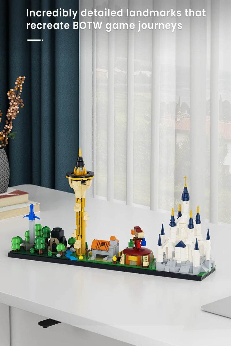 MOC Zeldaed Skyline Model Building Blocks Hyrule Castle Gift