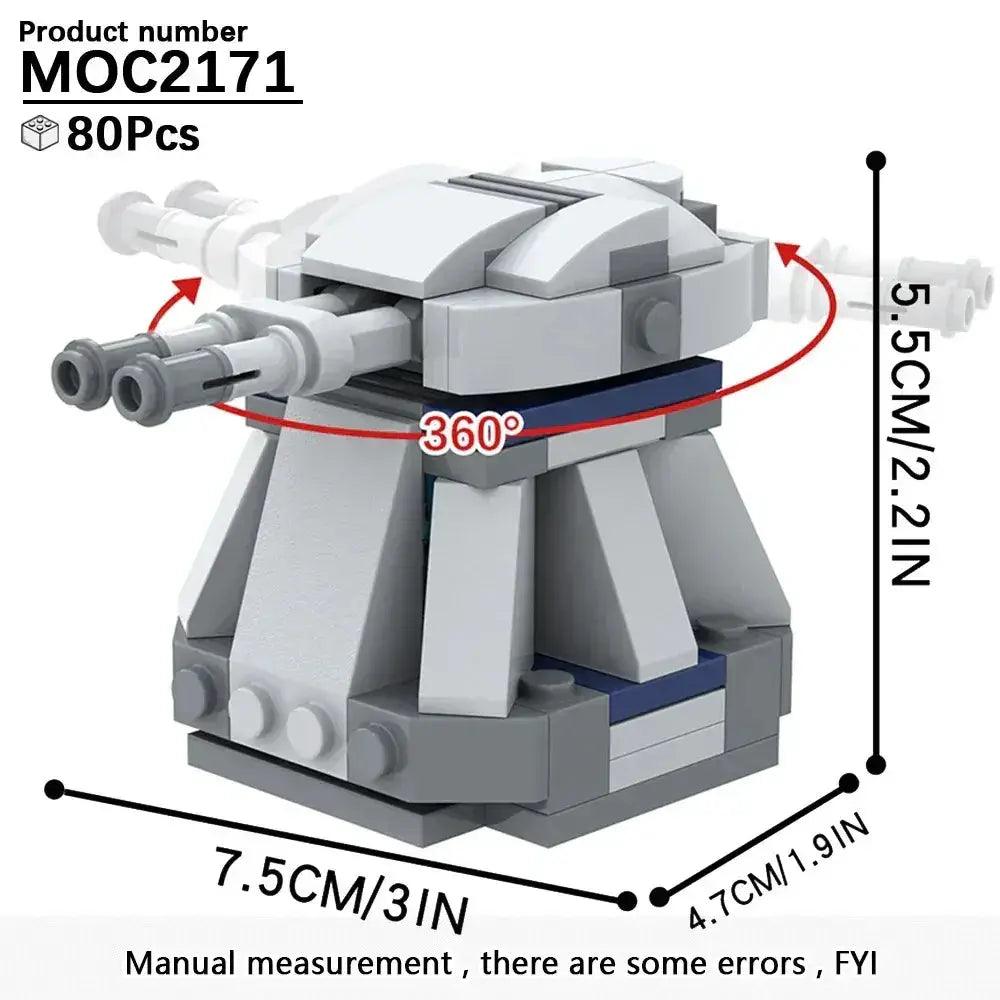  MOOXI Movie Space Wars Prop Cannon Anti-Aircraft Guns Supply Packs Adult Building Blocks Set MOC Brick Model Kit DIY Diorama Toy -  ToylandEU™