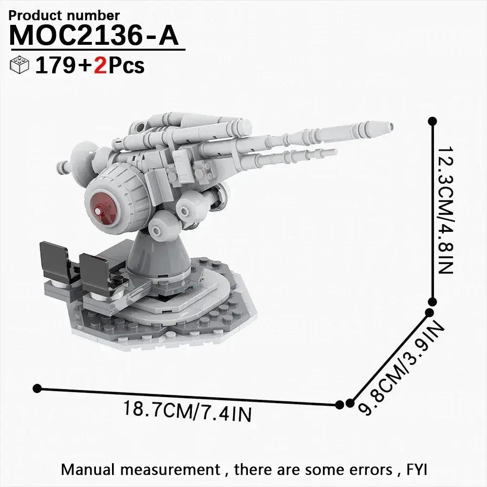  MOOXI Movie Space Wars Prop Cannon Anti-Aircraft Guns Supply Packs Adult Building Blocks Set MOC Brick Model Kit DIY Diorama Toy -  ToylandEU™