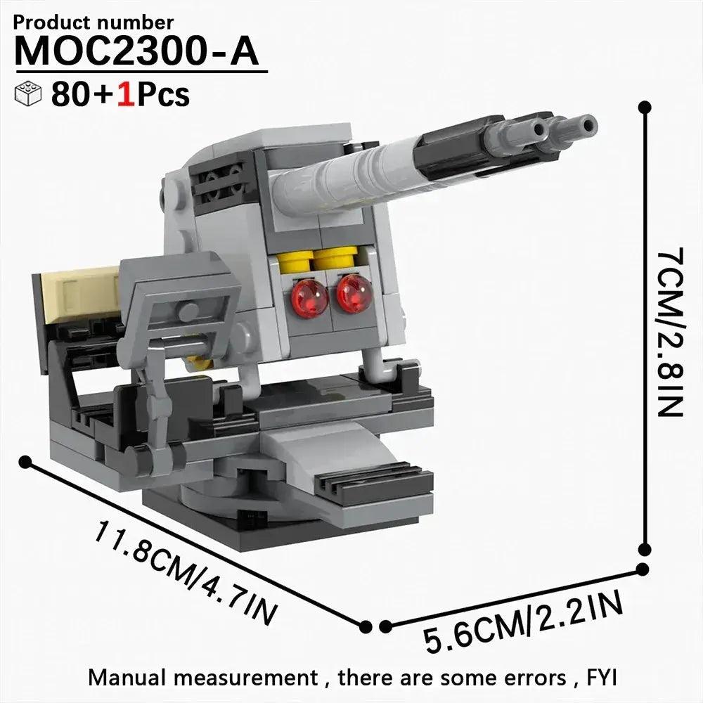  MOOXI Movie Space Wars Prop Cannon Anti-Aircraft Guns Supply Packs Adult Building Blocks Set MOC Brick Model Kit DIY Diorama Toy -  ToylandEU™