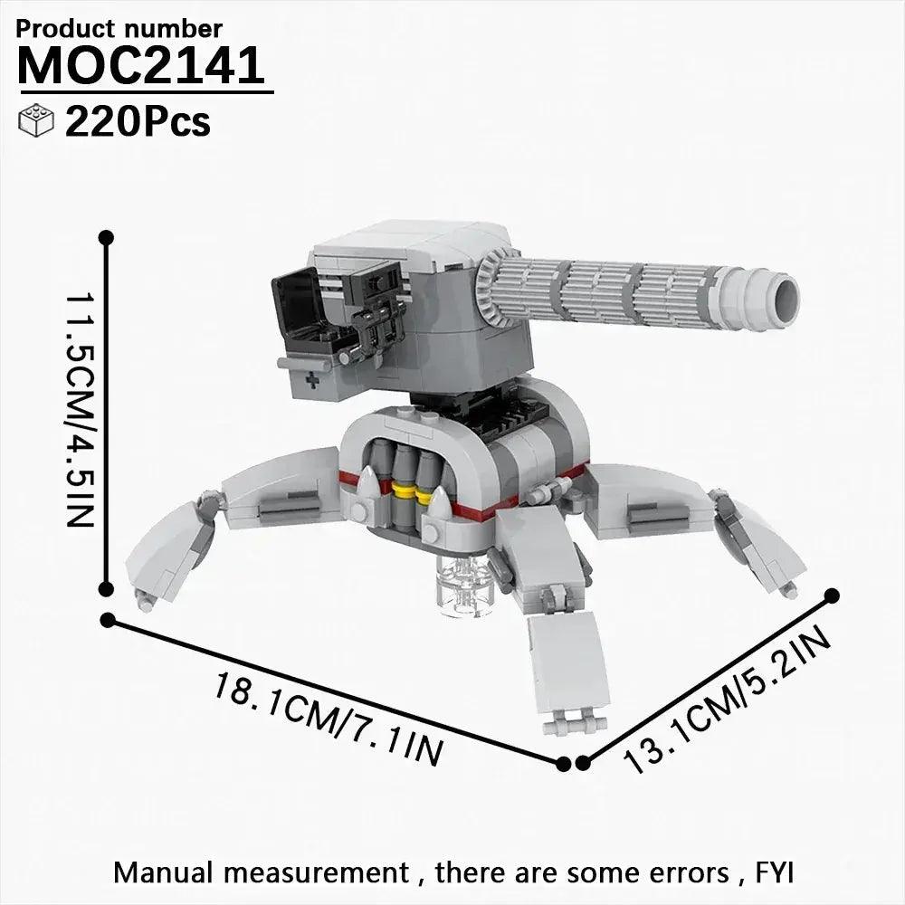  MOOXI Movie Space Wars Prop Cannon Anti-Aircraft Guns Supply Packs Adult Building Blocks Set MOC Brick Model Kit DIY Diorama Toy -  ToylandEU™