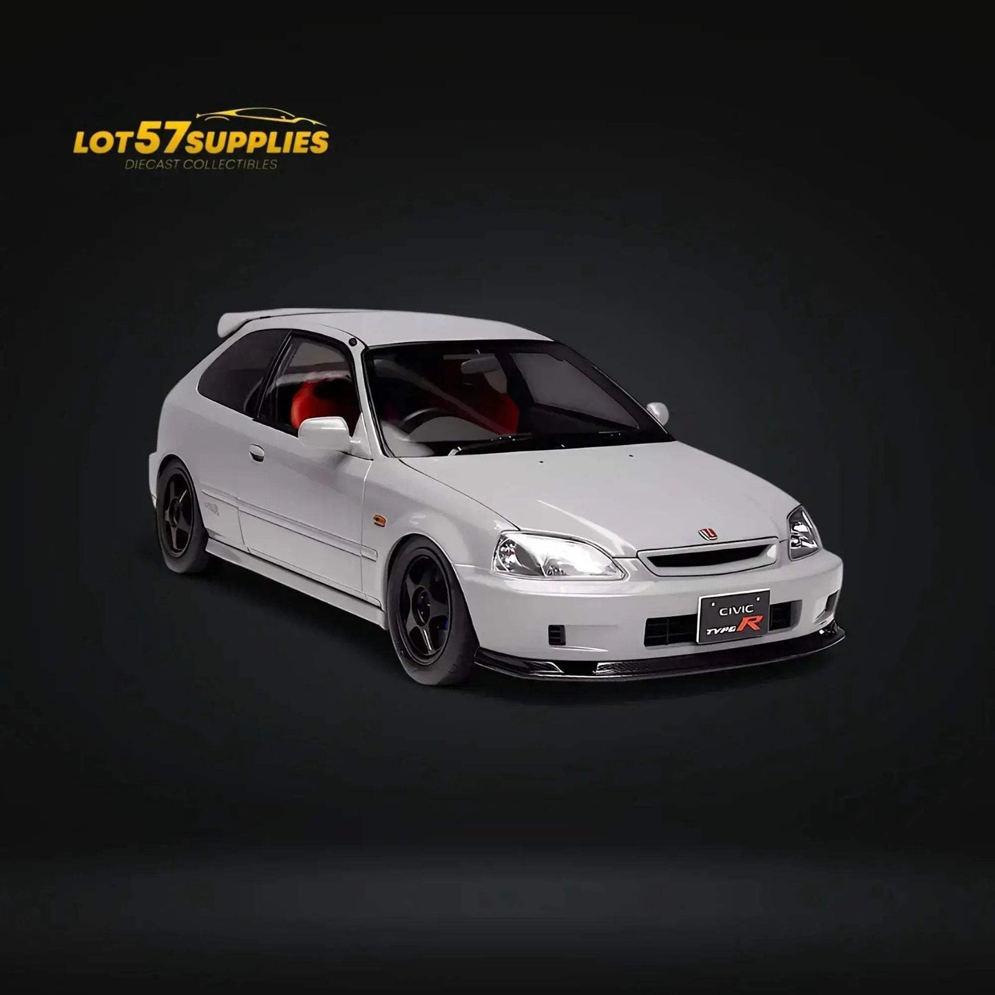 MOTORHELIX Honda Civic Type-R EK9 Nardo Grey With SW388 Wheels 1:18 - ToylandEU