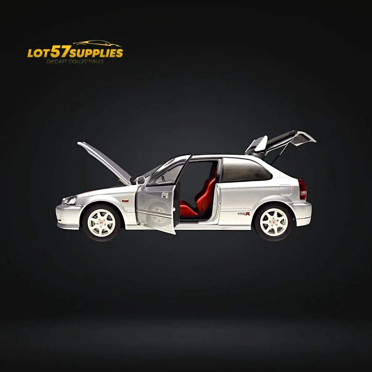 MOTORHELIX Honda Civic Type-R EK9-120 SILVER 1:18 - ToylandEU