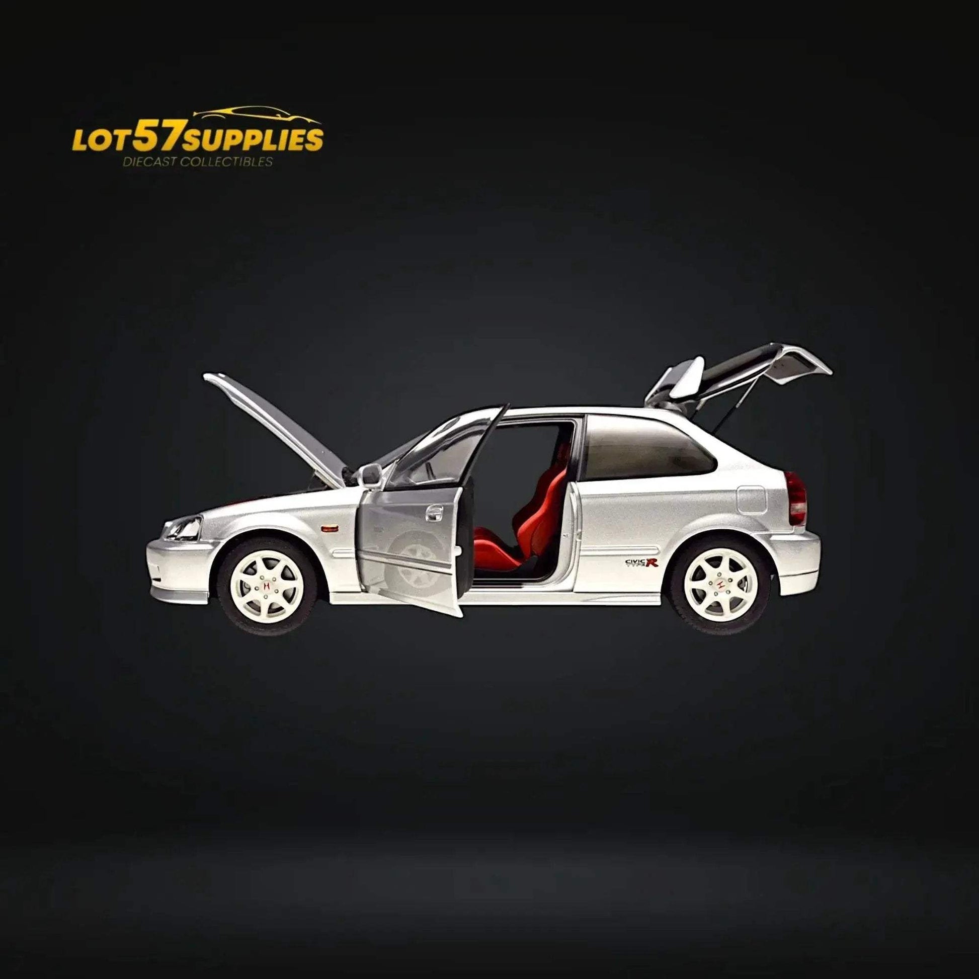 MOTORHELIX Honda Civic Type-R EK9-120 SILVER 1:18 - ToylandEU