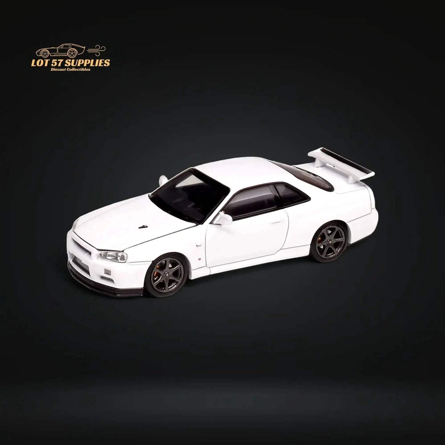 MOTORHELIX Nissan Skyline GT-R R34 Z-Tune Pearl White 1:64 - ToylandEU