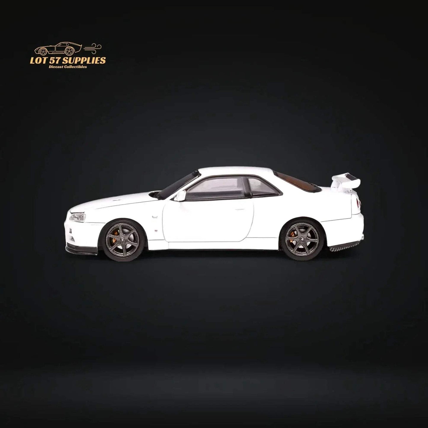 MOTORHELIX Nissan Skyline GT-R R34 Z-Tune Pearl White 1:64 - ToylandEU