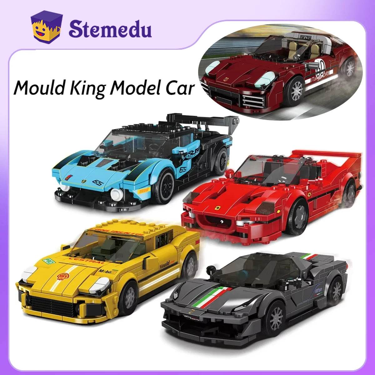 MOULD KING MOC Roadster Model Smart Car DIY Building Blocks - ToylandEU
