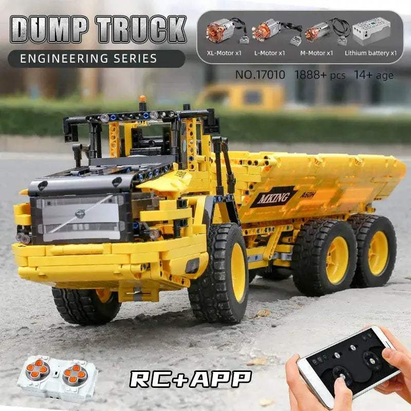 MOULD KING RC Dump Truck Building Blocks Set App Controlled - ToylandEU