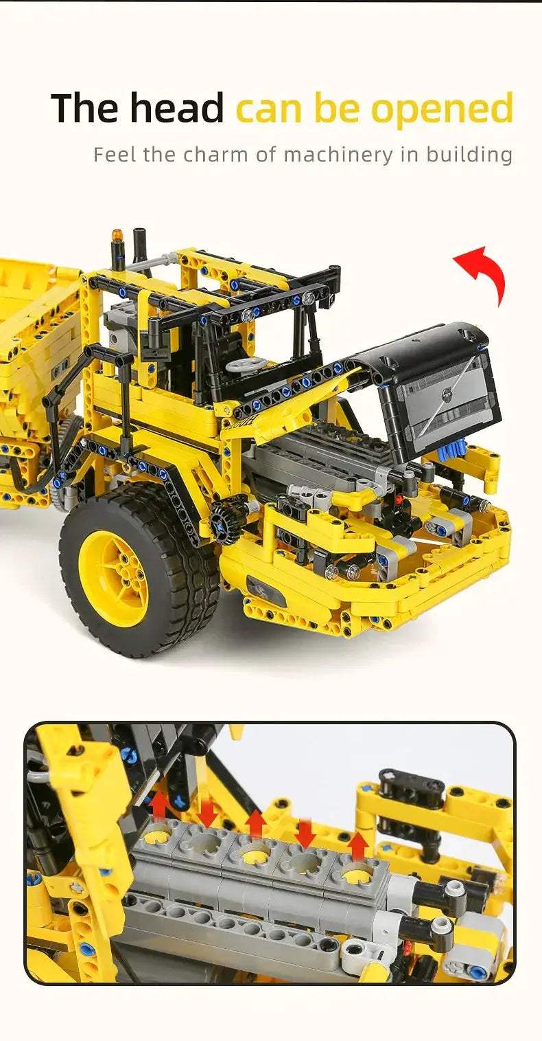 MOULD KING RC Dump Truck Building Blocks Set App Controlled - ToylandEU